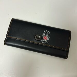 Disney x coach black wallet